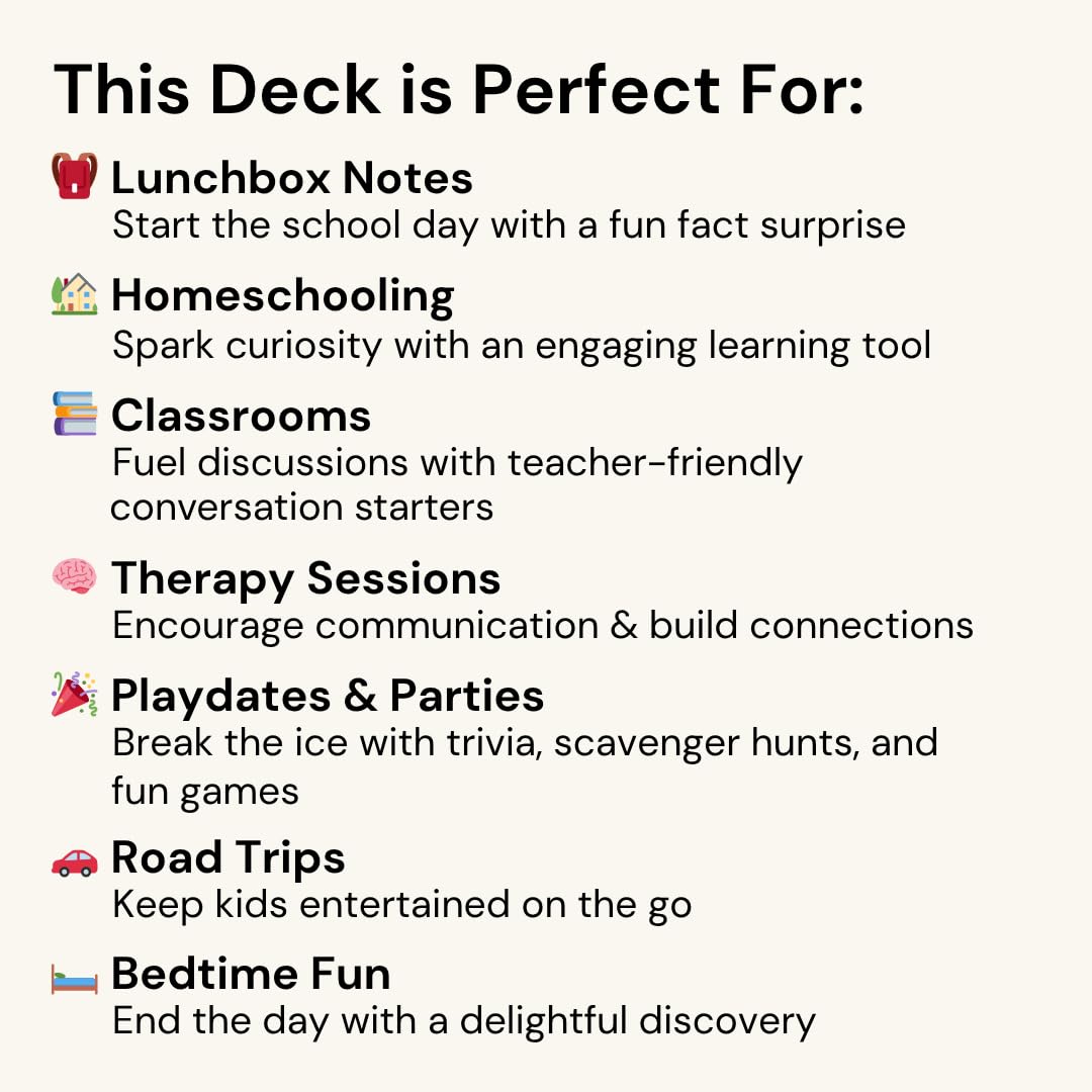 200 World Landmark Fun Fact Cards – Fascinating, Educational Flash Cards for Kids | Lunchbox Notes, Homeschool, Classroom, Travel + Bonus Printable 60 Space Fun Facts | Back to School & Gift Idea