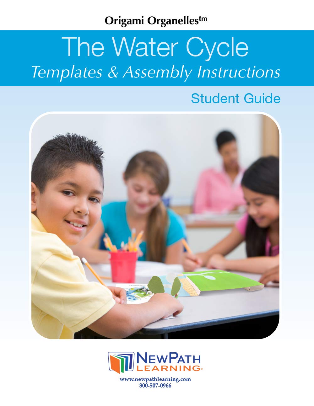NewPath Learning Water Cycle 3-D Paper Model Making Kit, Set/5 Full-Color, Paper Model Templates & Teacher Guide (24-7817)