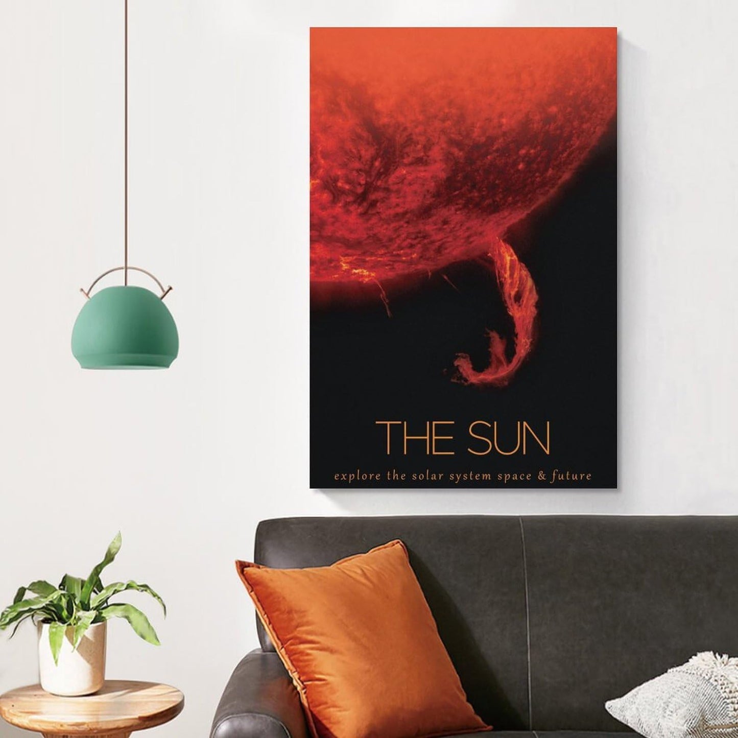 LGDSBHH Minimalist The Sun Solar System Canvas Wall Art - Educational Space Star Poster - Science Classroom & Kids Bedroom Decor - 12x18 Inch (Unframed)