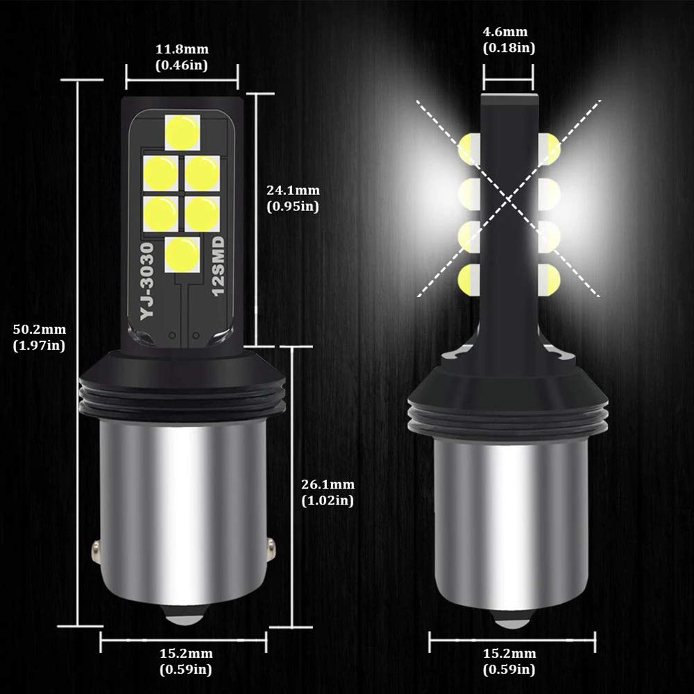 SOCAL-LED LIGHTING Green LED Turn Signal Bulb 1156 BA15s Aluminum - Pack of 2