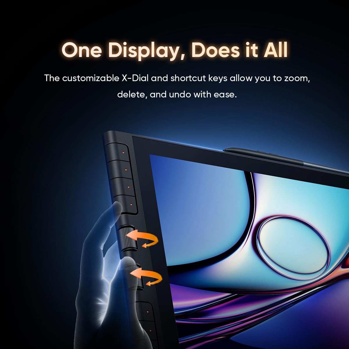 XPPen Artist 16 3rd Drawing Tablet with Screen, 15.4"Pen Display with 16K Pressure Stylus, Anti-Glare Etched Glass, 2 Scroll Wheels & 8 Hotkeys, Include Foldable Stand, Compatible with Mac/Win/Android