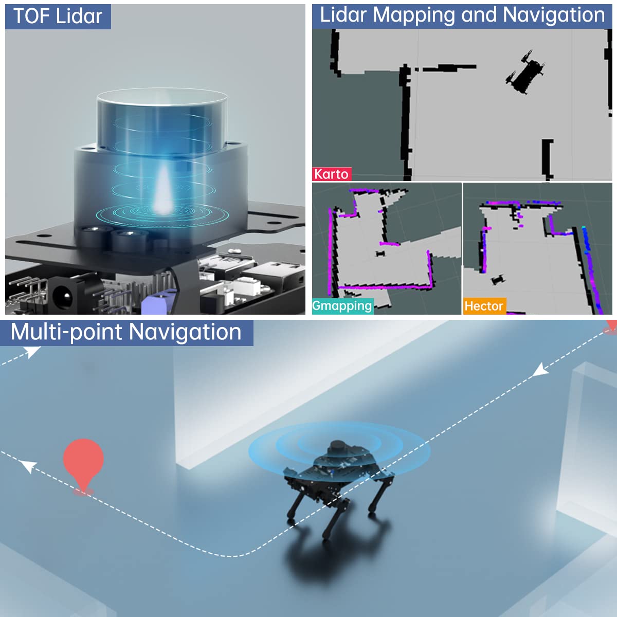 PuppyPi Robot Dog with ChatGPT Large AI Models AI Embodied Intelligence ROS Robotic Dog Vision Scene Voice Understanding SLAM Mapping Navigation Bionic Quadruped Robot, Pro Kit & RaspberryPi5 4GB