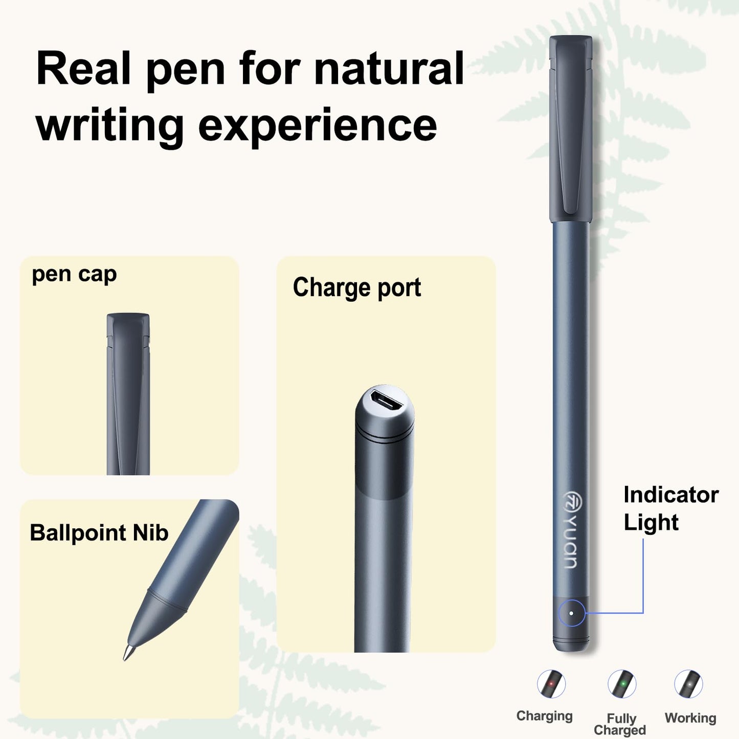 Yuan Smart Digital Notebook with Pen, Smart Pen for Note Taking Real-Time Sync-to-Digital, Smart Writing for Meeting Class Creation, Digitizing, Store, and Share Handwritten Notes via App(iOS/Android)