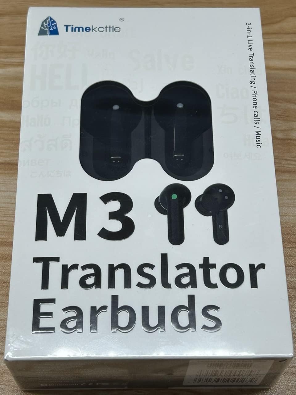 Timekettle M3 3 in 1 Language Translation Earbuds,43 Languages & 96 Accents, Offline Translator, No Subscription,Bluetooth,for Exploring Expat Life Freely, APP Compatible with iOS & Android,Black