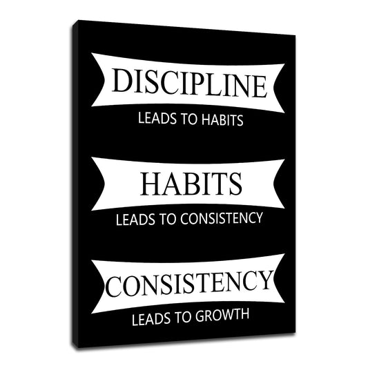DINGFUN Motivational Wall Art Office Decor Inspirational Entrepreneur Quotes Canvas Positive Poster Painting Artwork for Modern Home Bedroom Study Room Living Room Picture Ready to Hang [18''Wx24''H]