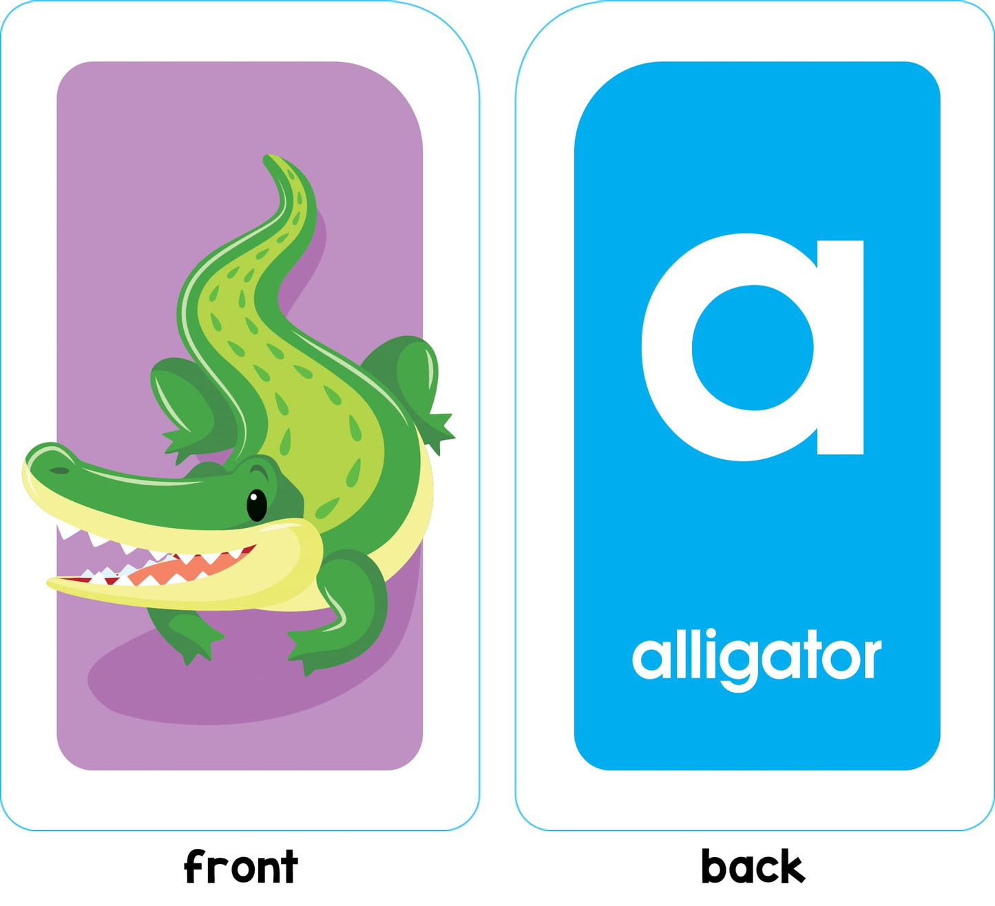 School Zone Alphabet Flash Cards: 56 Cards, Toddler, Preschool, Learn the ABC's, Letters, Phonics, Colorful & Fun Learning, Ages 3+