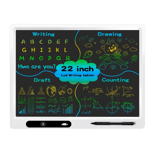 22 Inch LCD Writing Tablet for Kids, Large Drawing Board for Learning &Homeschool, Eye Protection Reusable Writing Pad, One-Click Erase,Educational Toy for Toddlers Travel & Quiet Play