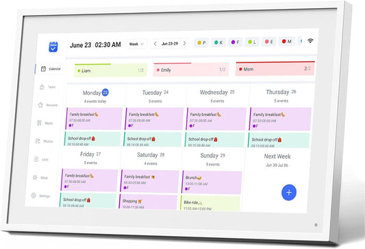 Mezed 15.6" Smart Digital Calendar, Meal Schedule, Duty Chart, HD Smart Touch Screen Home Interactive Electron Calender