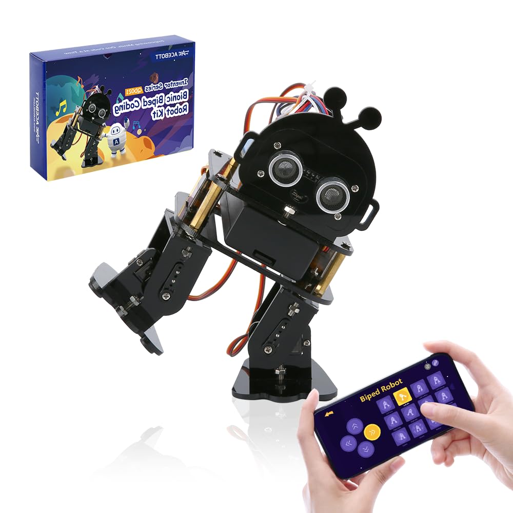Biped Robot Kit STEM Toys Science Kit for Kids, Bionic Bipedal Robotics Programmable Coding Crafts Set for Arduino ESP32, Birthday Gift for Age 8-12 Boys Girls Teens