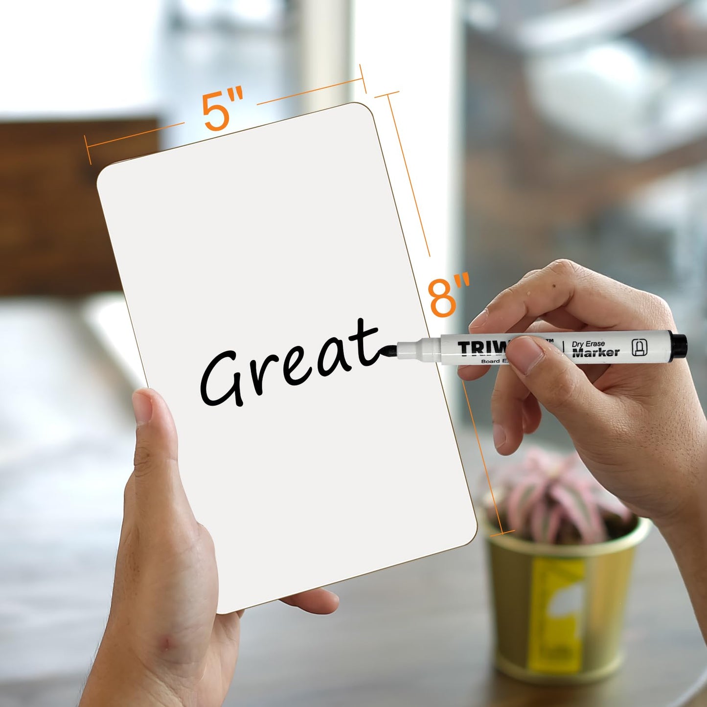 Portable Small White Board 5"x8" for Students, Personal Whiteboard Mini Lightweight Double Sided, Dry Erase Board for Kids Classroom, Individual Lapboards for Teaching with Eraser and Marker (12 Pack)