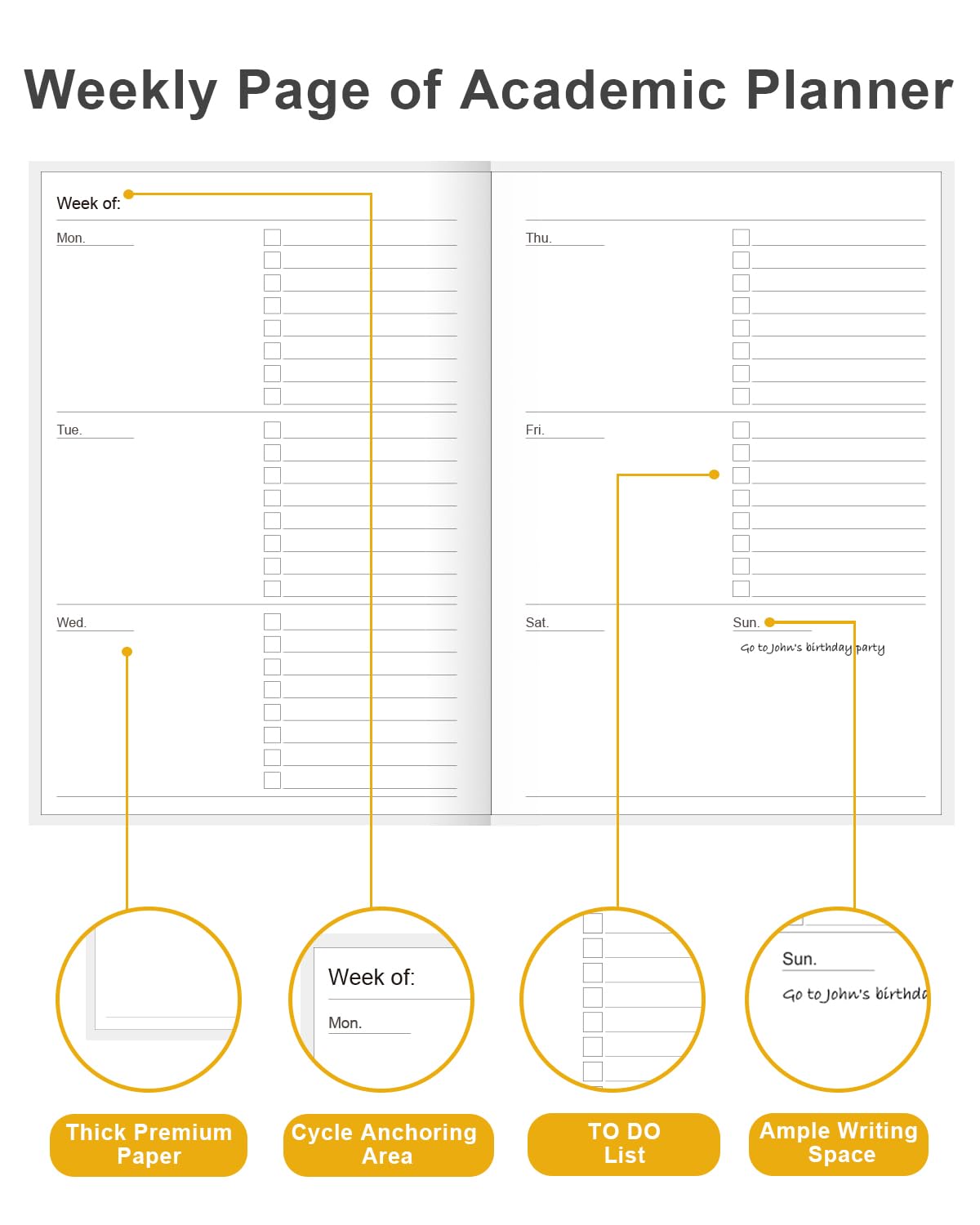 Academic Planner for 2026-2027 or Anytime – 5.8" x 8.5" Undated Weekly Student Planner For Homeschool, High School, College & Nursing Students, 200 Pages, Crushed Flower