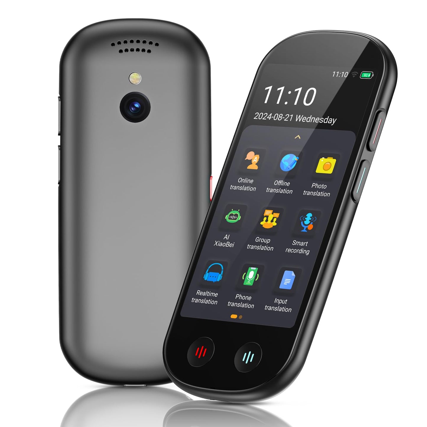Ai Language Translator Device No WiFi Needed, Upgraded ChatGPT Translator, 150+ Languages Instant Two Way Translator Device, Offline/Recording/Photo/Voice Translatio for Business Learning