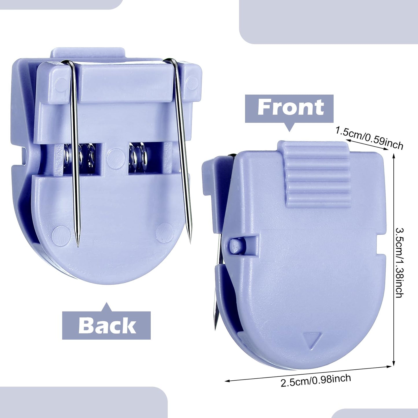 Feifeiya 15 Pcs Cubicle Clips Fabric Panel Cubicle Accessories Fabric Partition Panel Wall Clip Office Photos Wall for Notes Memos Standard Size, 40-Sheet Capacity (Blue)