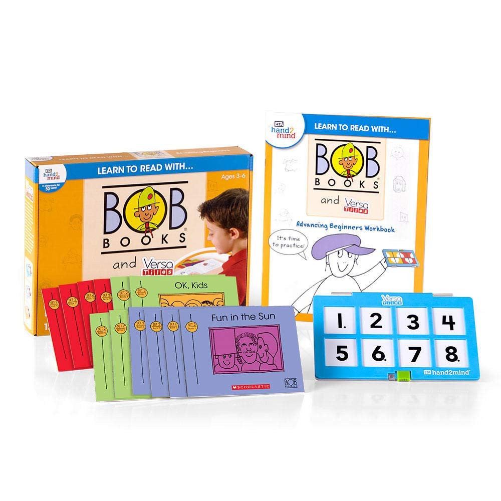 hand2mind Bob Books & VersaTiles Advancing Beginners Set, Early Reader Books, Learn to Read, Phonemic Awareness & Phonics Workbook, Toddler Learning Activities, Kindergarten Homeschool Supplies
