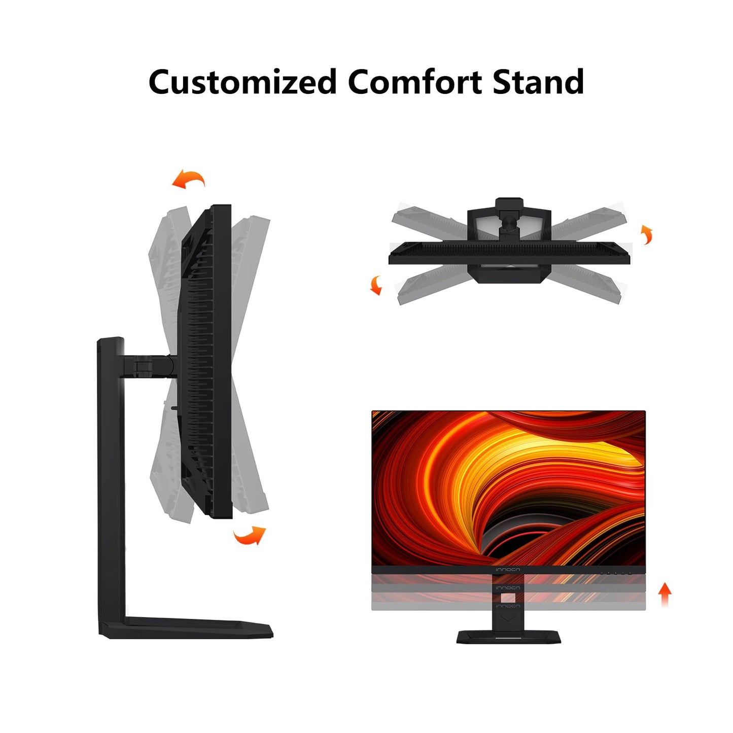 INNOCN 32" Mini LED 4K 160Hz 3840 x 2160P HDR1000 Monitor 1ms IPS HDMI 2.1, 99% DCI-P3, USB Type-C Connectivity, Height Adjustable Stand - Black (2026)