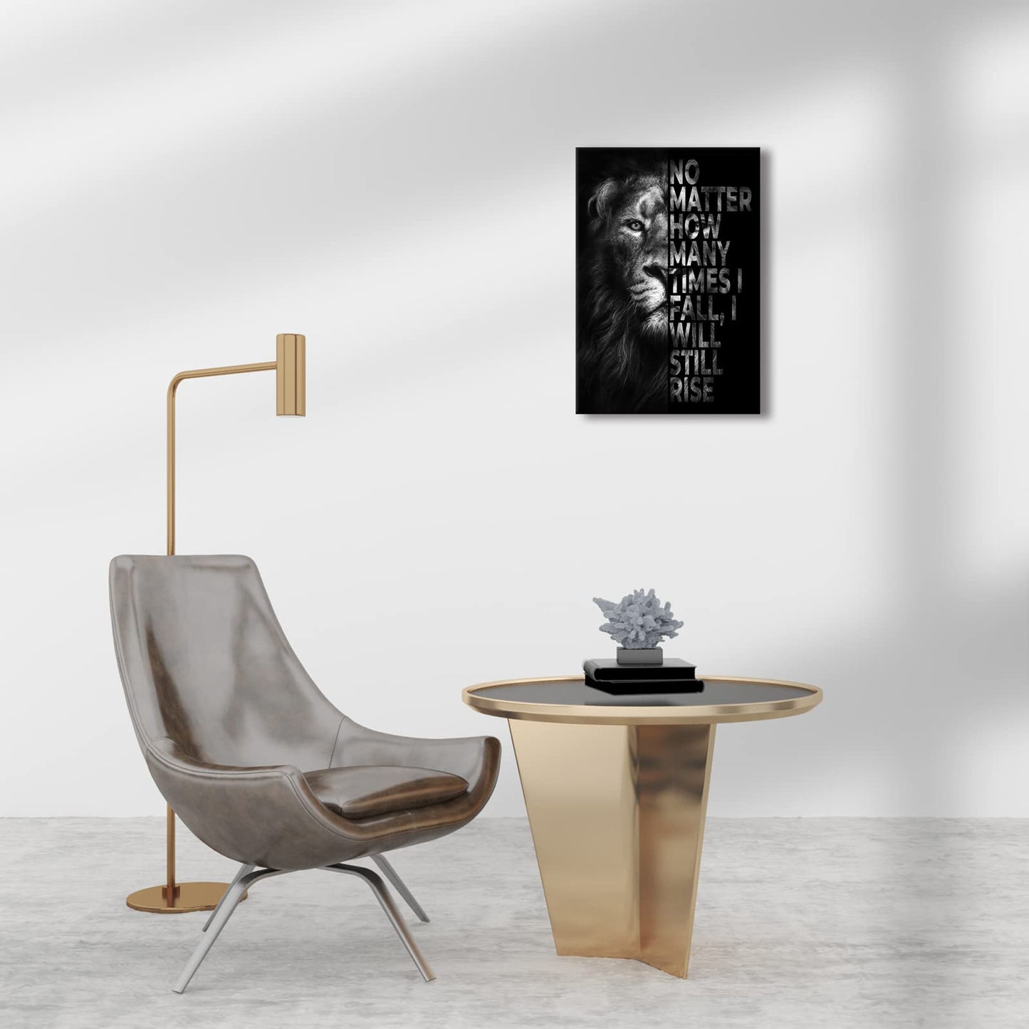 Wall Art Work-Creative Inspirational Canvas Prints, Painting Printing Art Canvas, Animal Print Motivational Wall Art Canvas, Suitable for Office, Hotel, Restaurant (Motivational-B2, 18x24 inches)