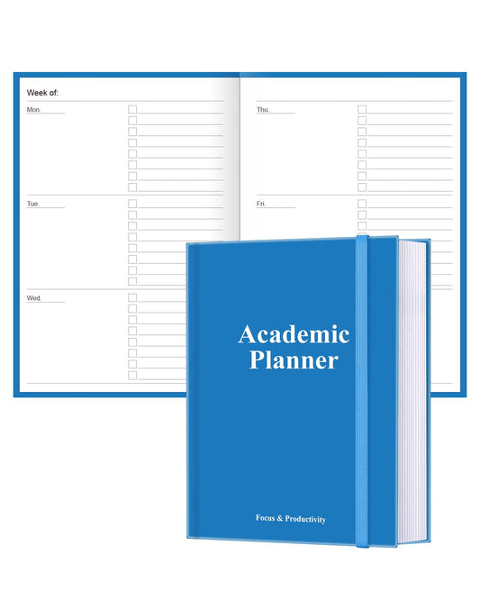 Academic Planner for 2026-2027 or Anytime – 5.8" x 8.5" Undated Weekly Student Planner For Homeschool, High School, College & Nursing Students, 200 Pages, Blue