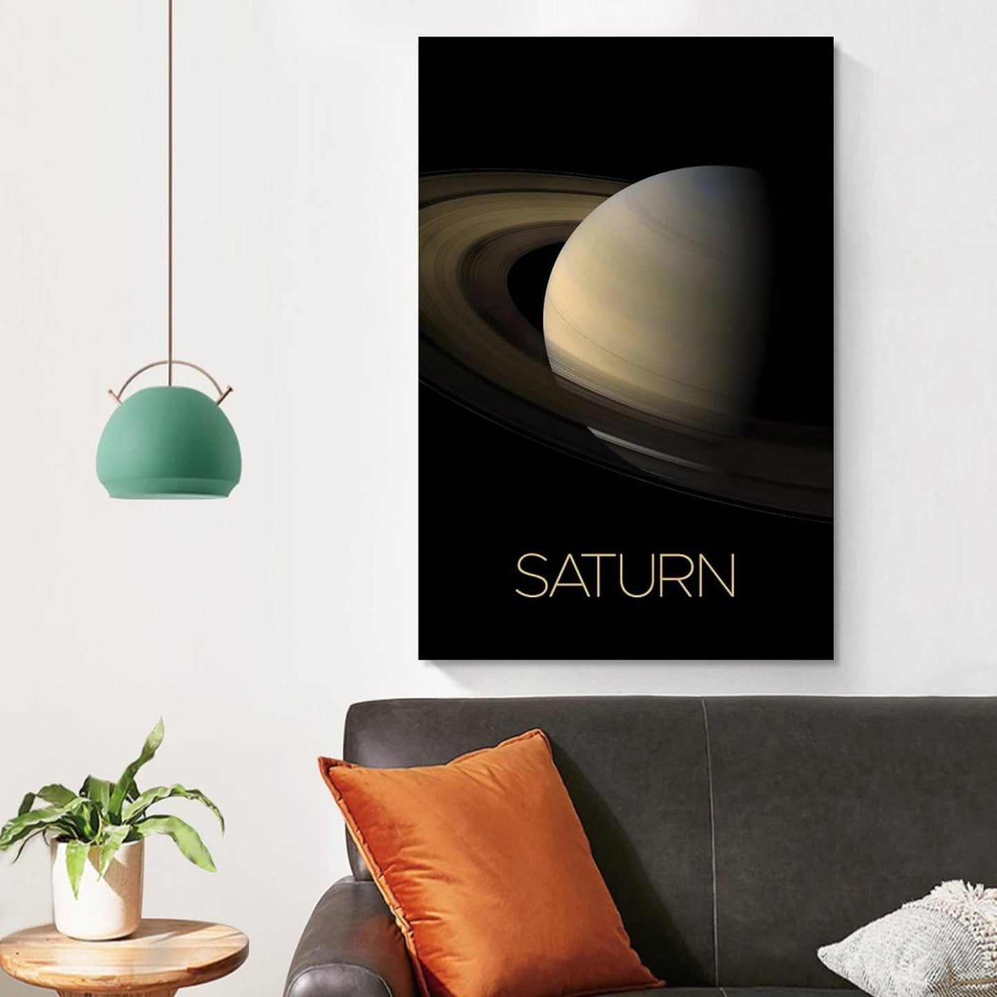 XIAOLOUTINYU Solar System Canvas Wall Art - Saturn Planet Space Poster for Kids Room Bedroom Classroom, STEM Educational Astronomy Decor, Science Gift for Boys Girls Teens, 16x24 Inch Unframed