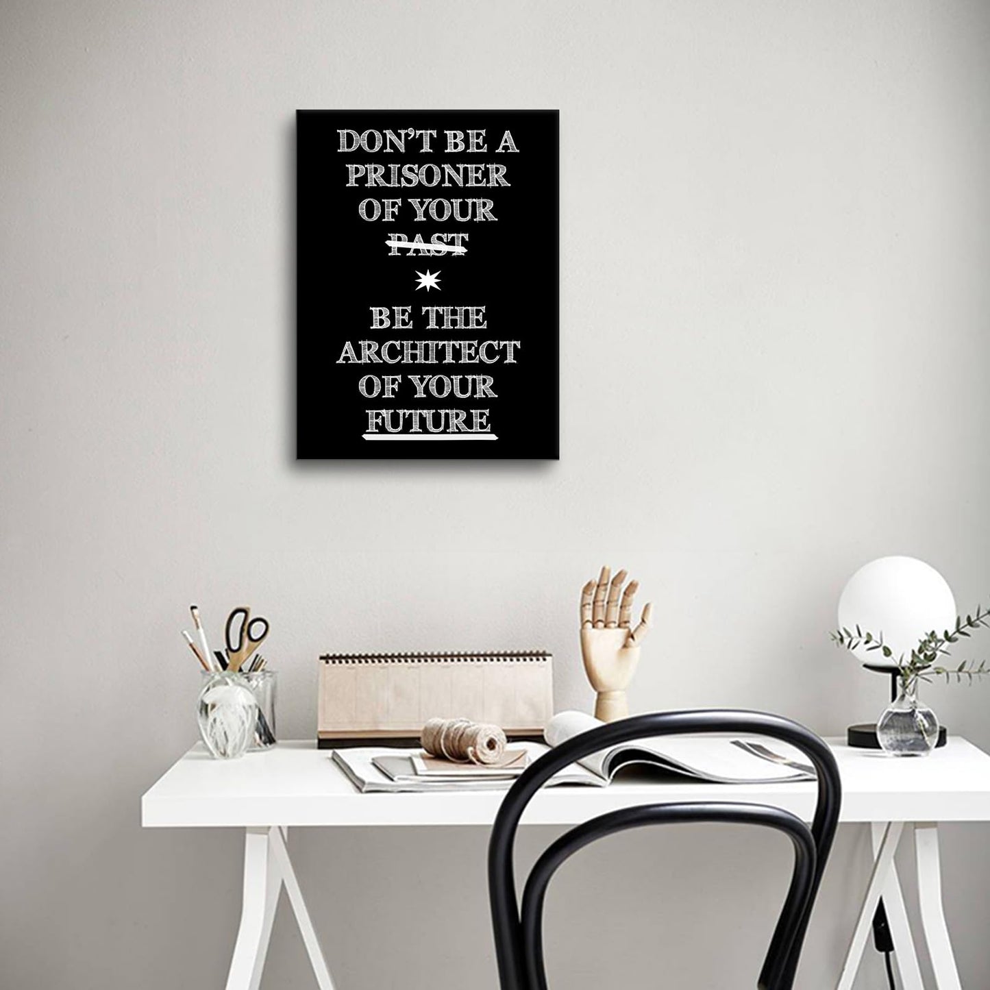 Motivational Canvas Wall Art Positive Sign Print Poster Successful Entrepreneur Quotes Picture Painting for Office Class Room School Wall Decoration Stretched and Framed [18''Wx24''H]