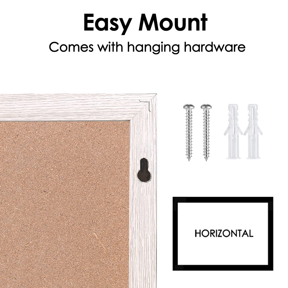Dry Erase Calendar Whiteboard for Wall, Combination Magnetic Dry Erase White Board & Bulletin Board, 17.7" x 21.6" White Wood Framed Calendar/Cork Combo Board(WH-4555)