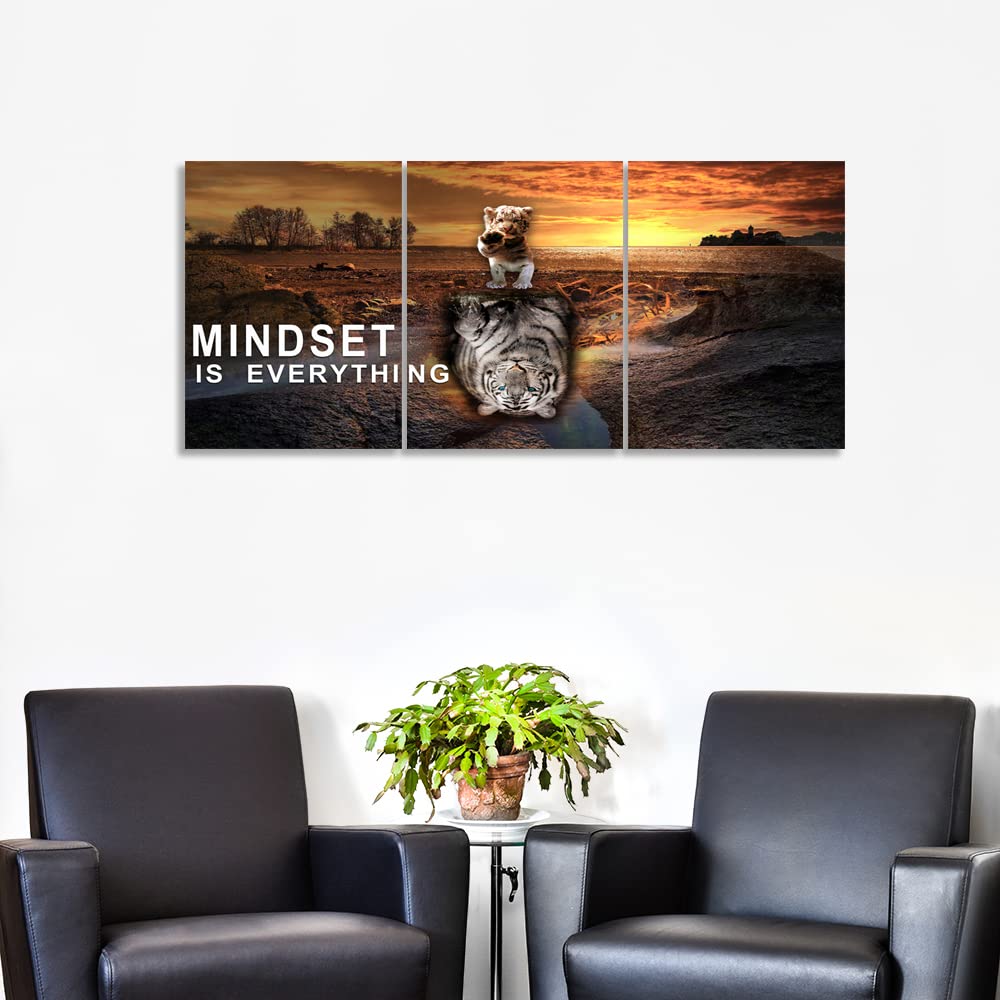 Inspirational Wall Art Canvas Wall Art Motivational Framed Wall Art Pictures Poster Prints Painting Office Wall Decorations for Bedroom Living Room Home Decor (36" W x 16" H)