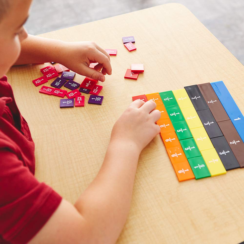 EAI Education Fraction Tiles with Tray: Numbered - Set of 51 (Pack of 2)