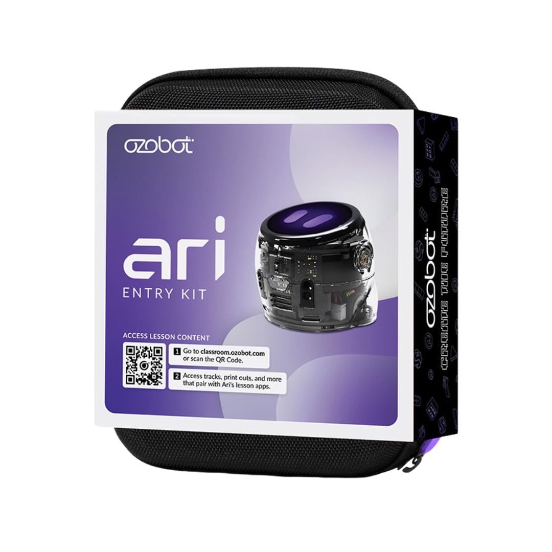 Ozobot Ari Entry Kit | Interactive Learning Robot with Touch Screen, ToF Sensor, Accelerometer, Gyroscope, and AI Integration | Hands-On STEM Education for Classrooms and Homeschool