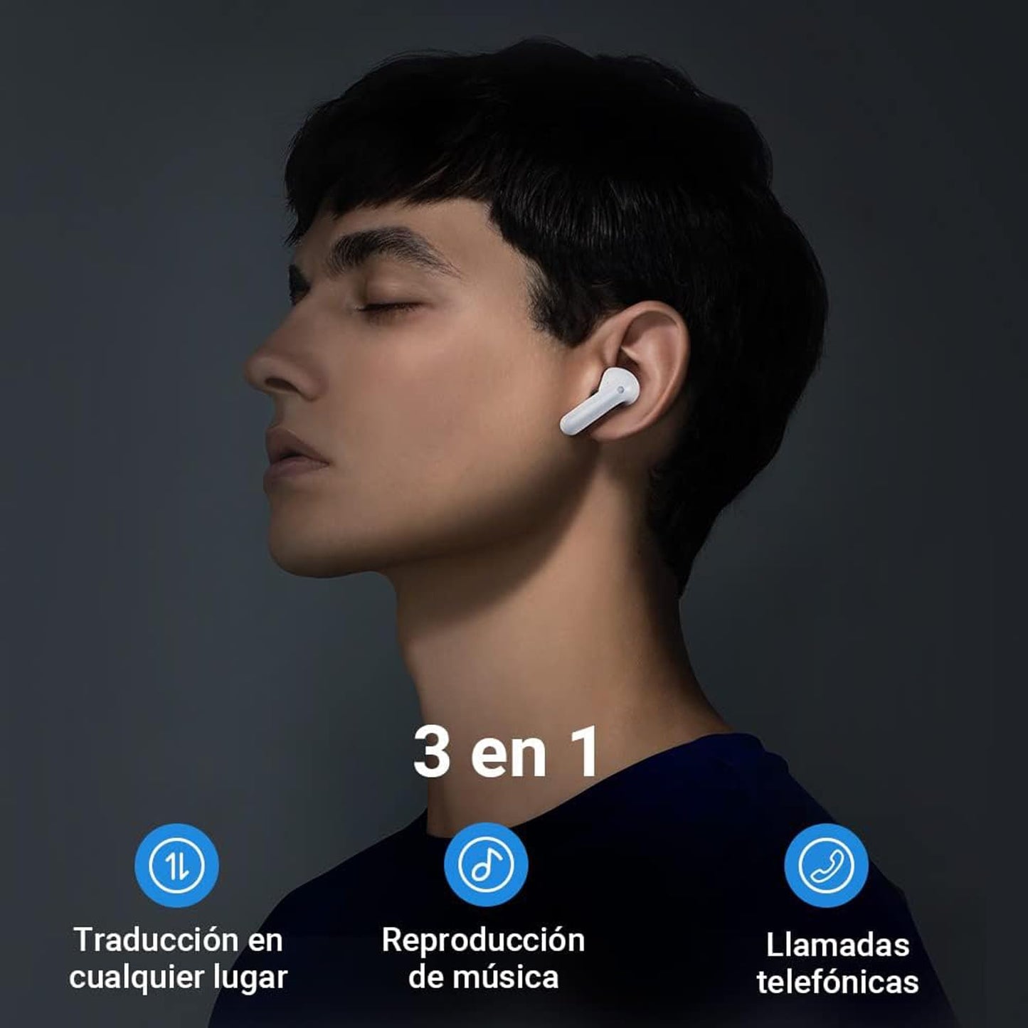 Timekettle M3 3 in 1 Language Translation Earbuds,43 Languages & 96 Accents, Offline Translator, No Subscription,Bluetooth,for Exploring Expat Life Freely, APP Compatible with iOS & Android,White