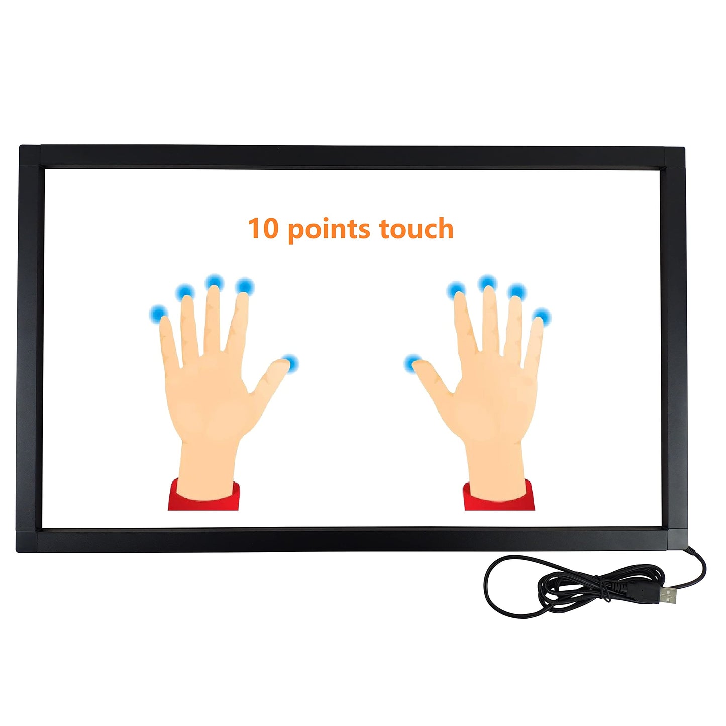 DeYoWo 50 Inch Interactive 10 Points Infrared IR Touch Screen Overlay Frame Free Driver