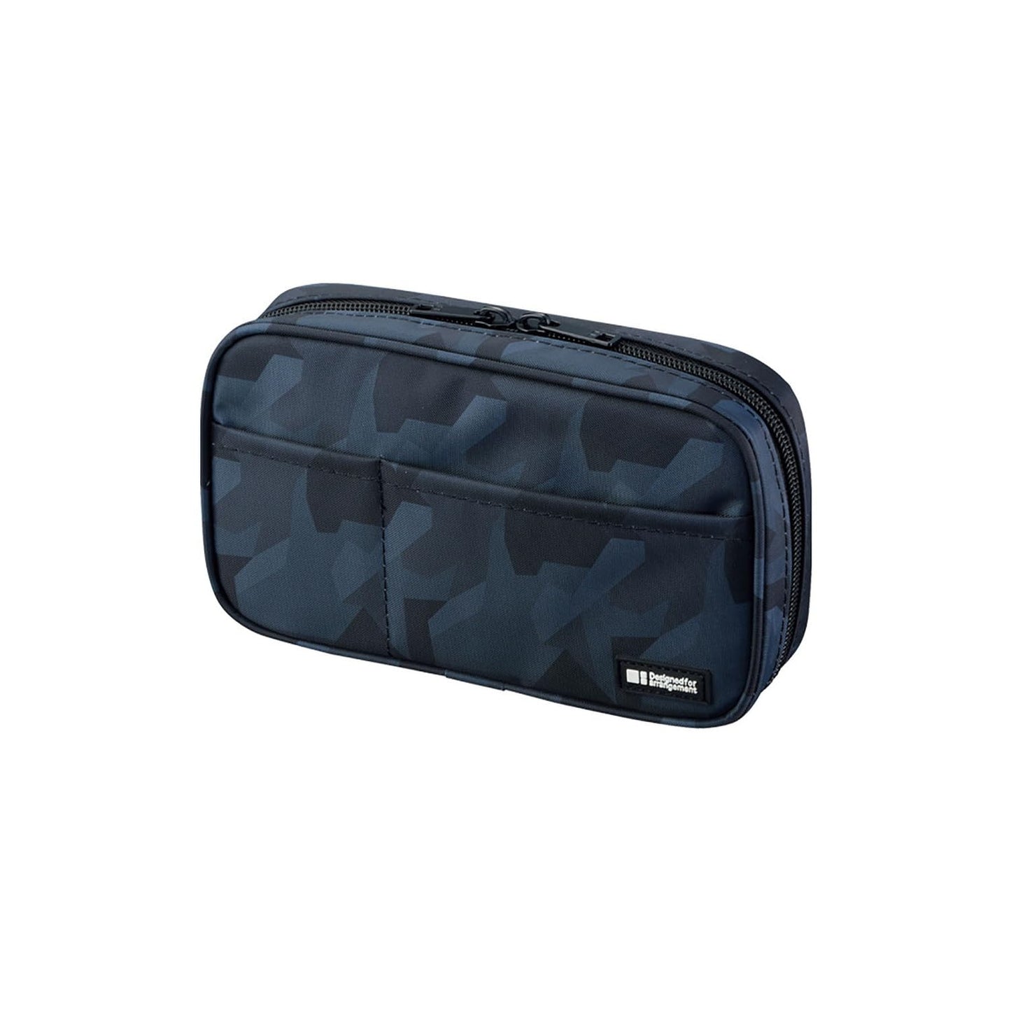 LIHIT LAB Large Capacity Zipper Pencil Case For School Office College, Big Capacity 4 Compartments Pencil Bag Holder Adults Teen Boys Girls, Travel Cosmetics Storage, Black Camo (A7551-134)