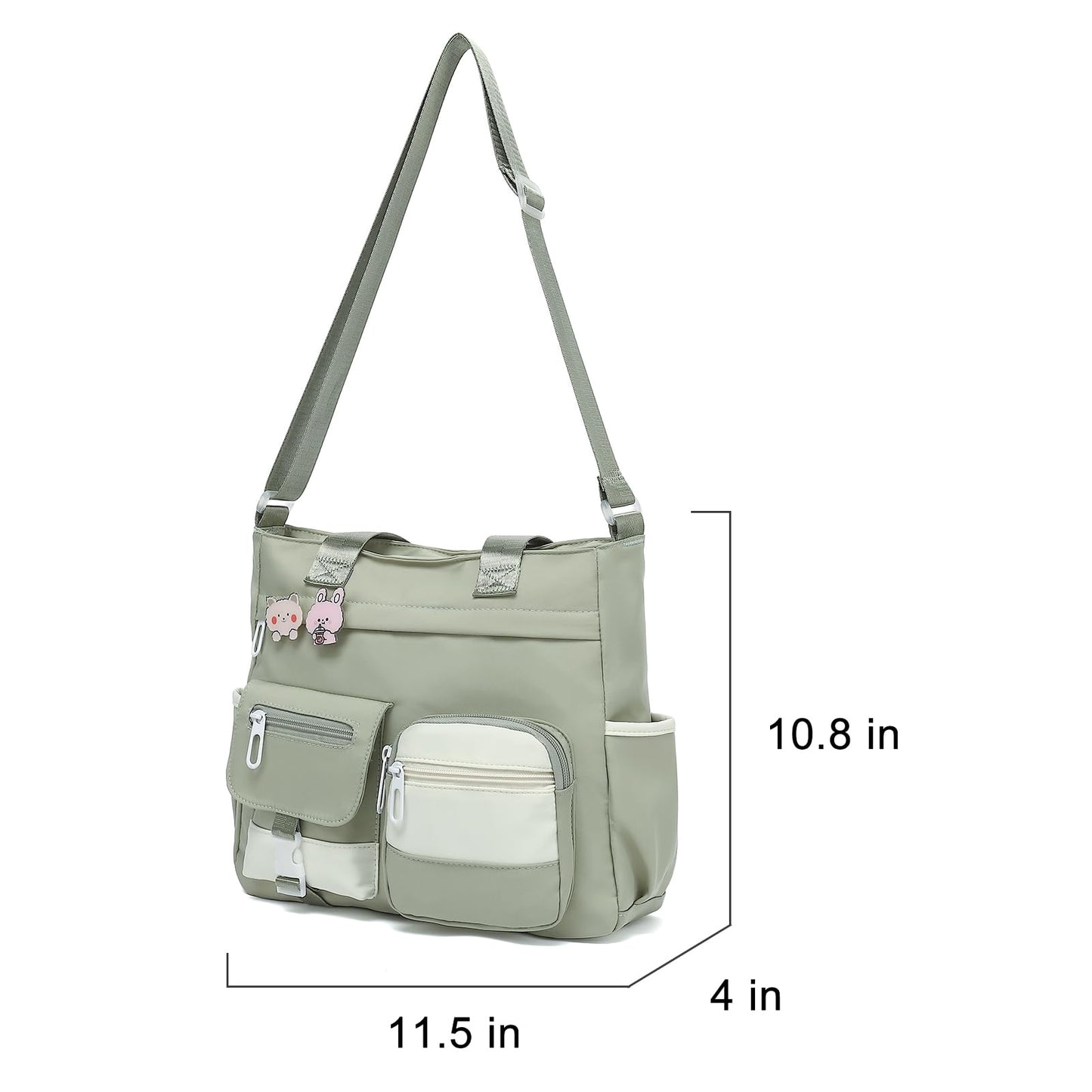 Phaoullzon Crossbody Cute Bag for Teens Kawaii Messenger Purse Nylon Shoulder Tote Bags