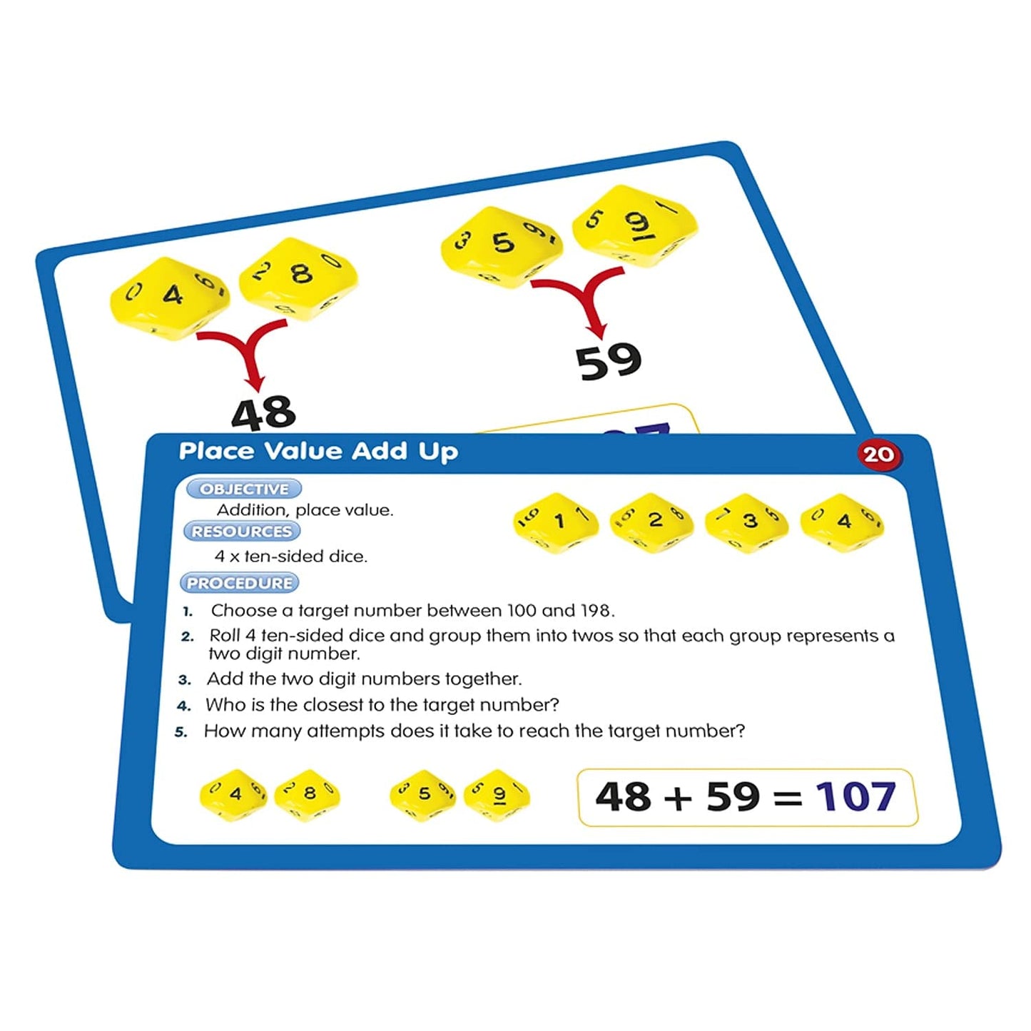Junior Learning 50 Dice Activities Educational Action Games