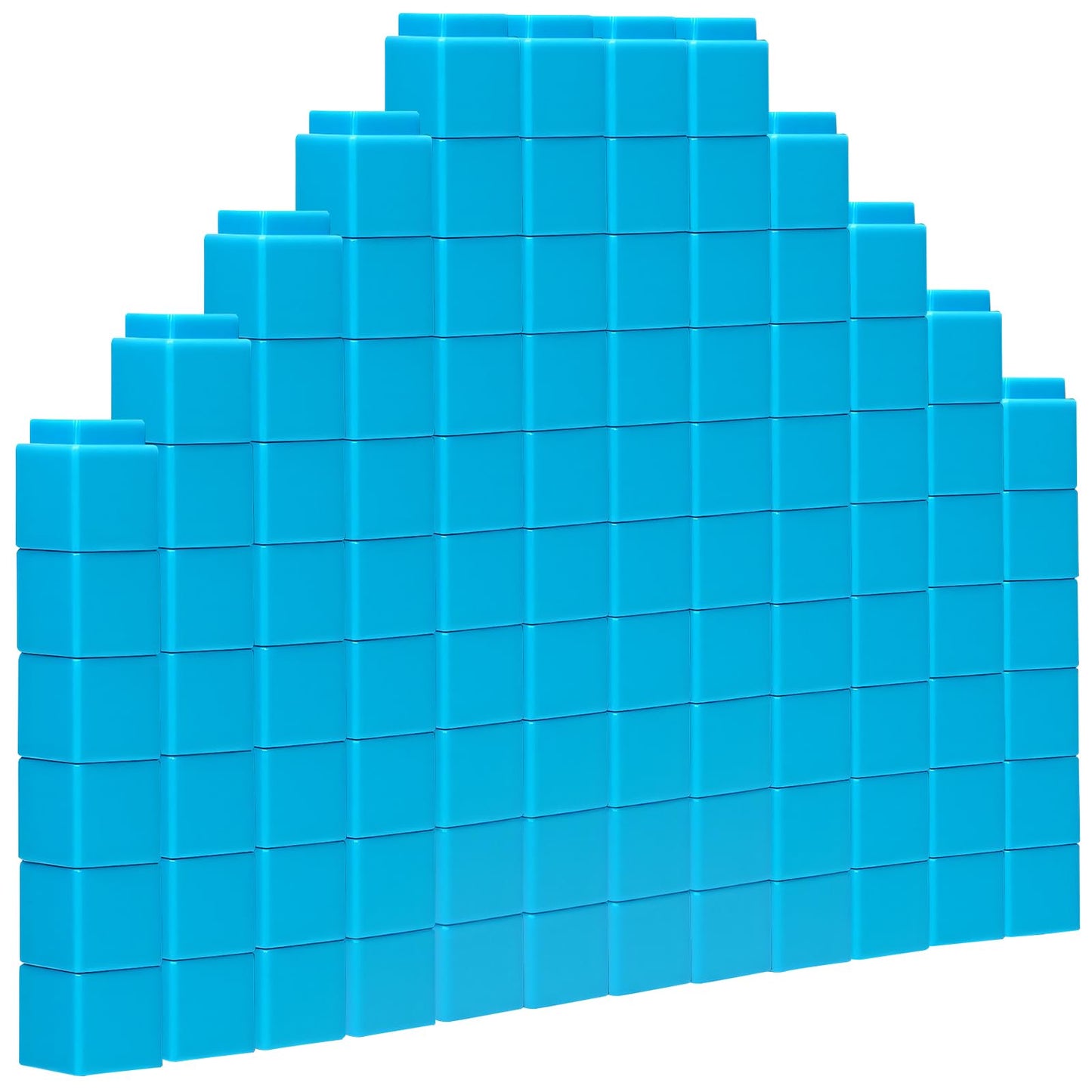 100 Pcs Light Blue Linking Cubes for Math Counting Cubes Manipulatives Plastic Counting Block Manipulative Classroom Learning Supplies for Educational Preschool Activities Boy Girl (Light Blue)