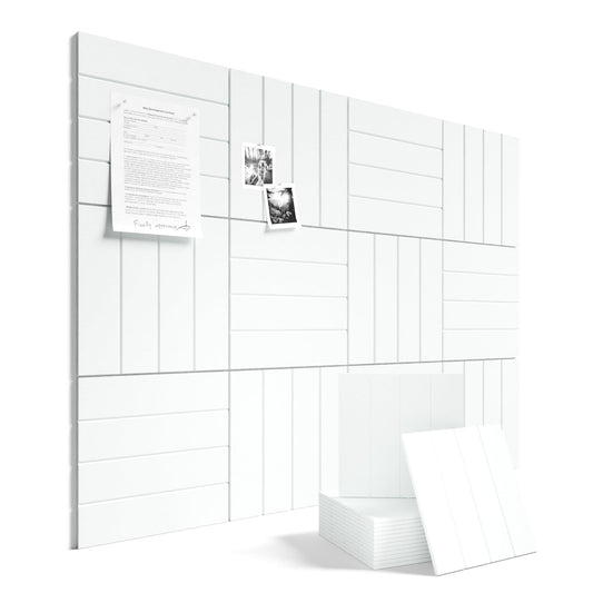 Large Felt Bulletin Board 48" x 36" Cork Board Alternative-12 Pack with 70 Safe Removable Adhesive Tabs, Cork Boards for Walls for Home Office Classroom Pin Board-Cold White