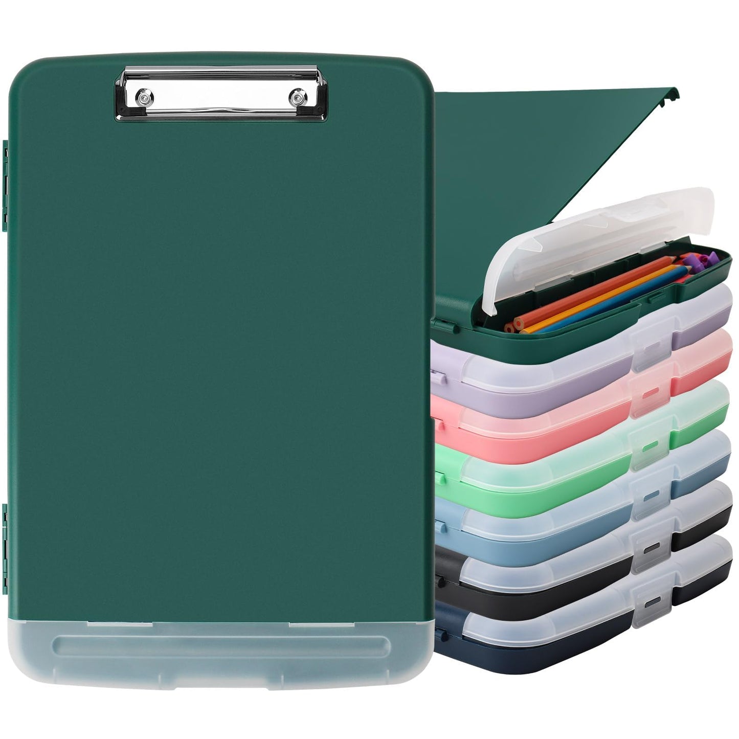SFLHHDM Clip Boards 8.5x11 with Storage, Heavy Duty Storage Clipboard, Nursing Clipboards Folder with Pen Holder, Clipboards with Low Profile Clip, Nurse Clipboard Binder Case for Classroom