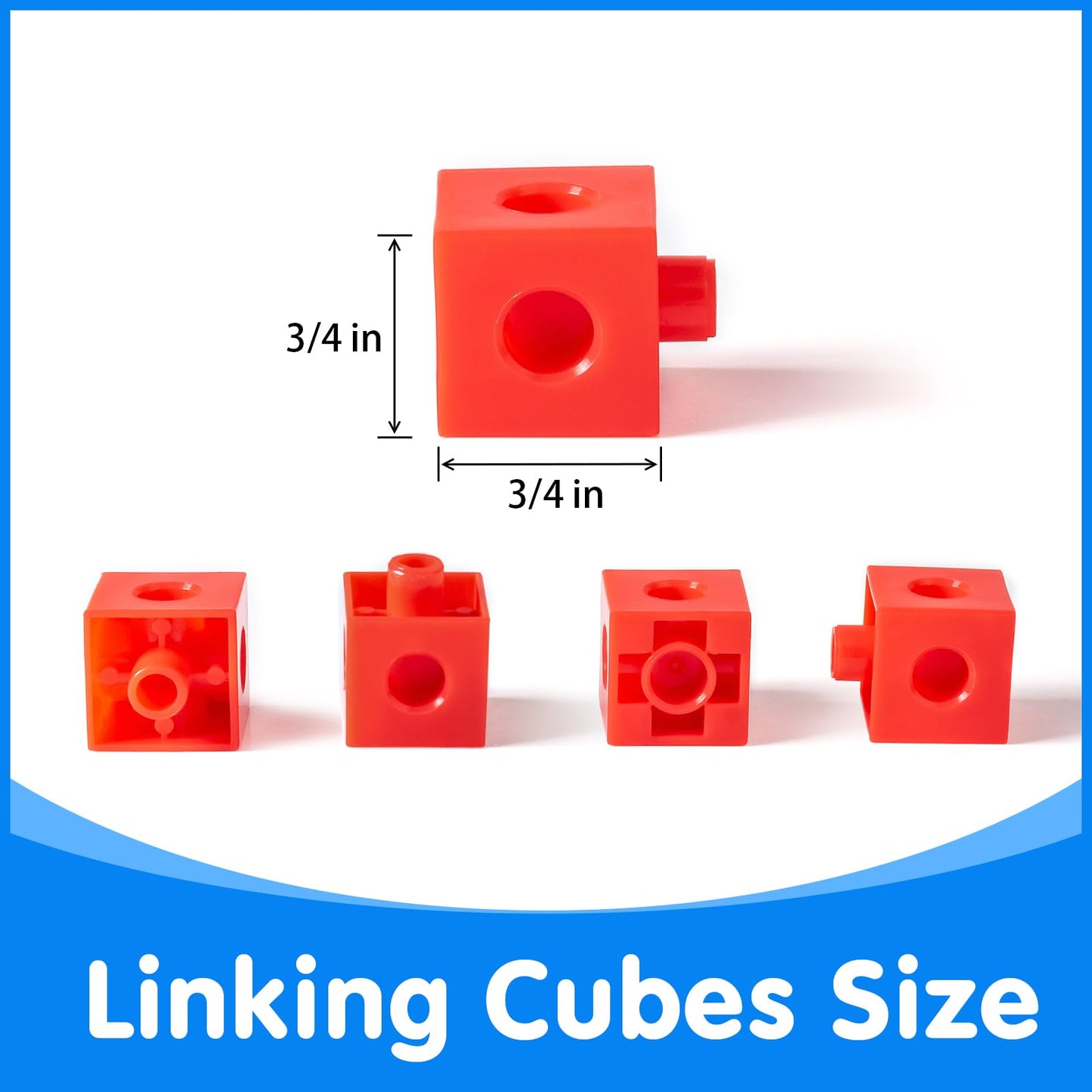 Odoorgames Magnetic Letter and Number Trays (13" X 10") - 100 Pcs Math Linking Cubes with 384 Cartoon Stickers