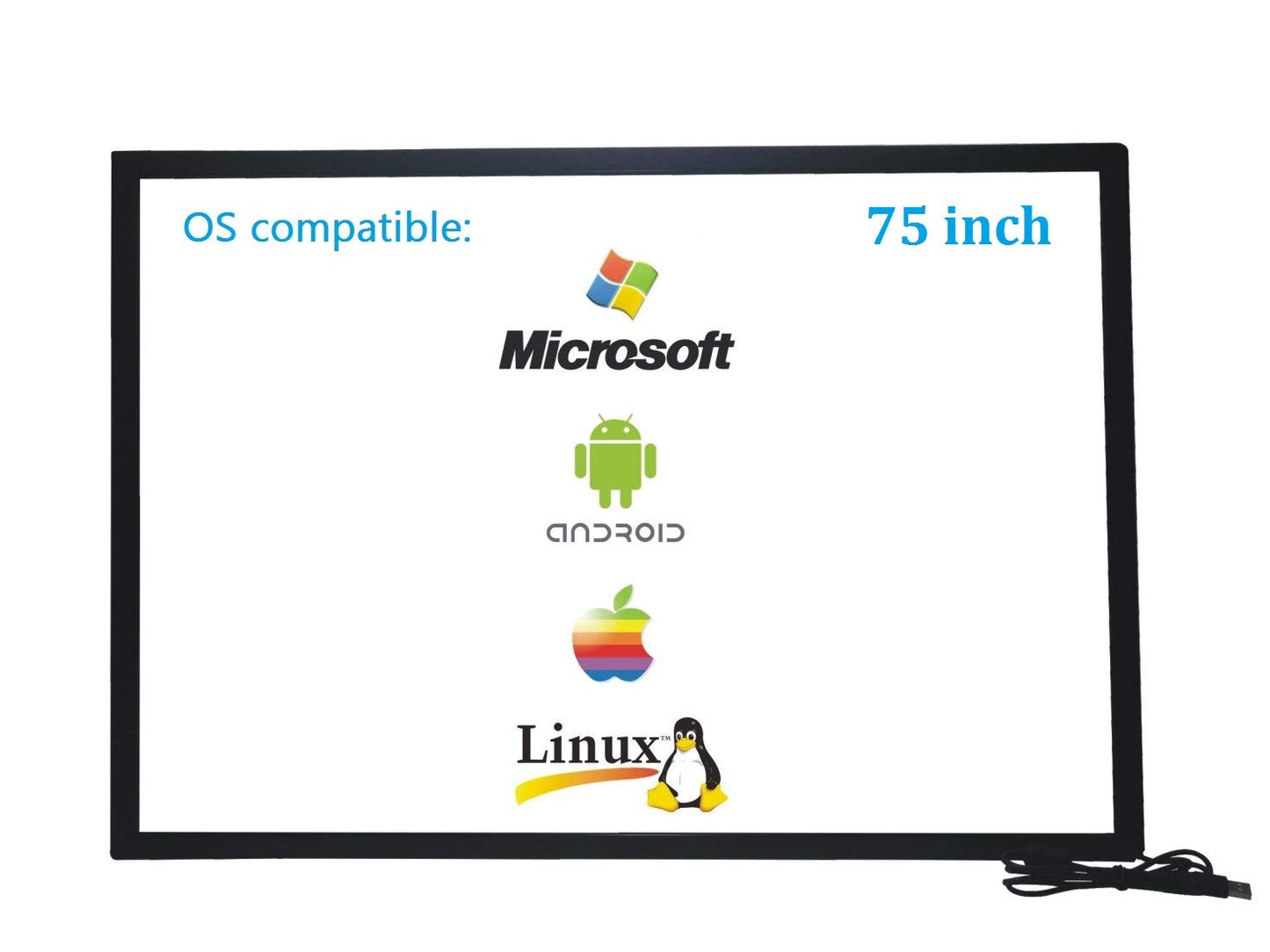 DeYoWo 75 Inch Interactive 10 Points Infrared IR Touch Screen Overlay Frame Free Driver