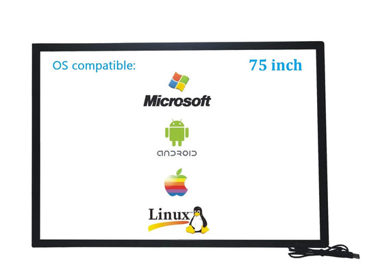 DeYoWo 75 Inch Interactive 10 Points Infrared IR Touch Screen Overlay Frame Free Driver