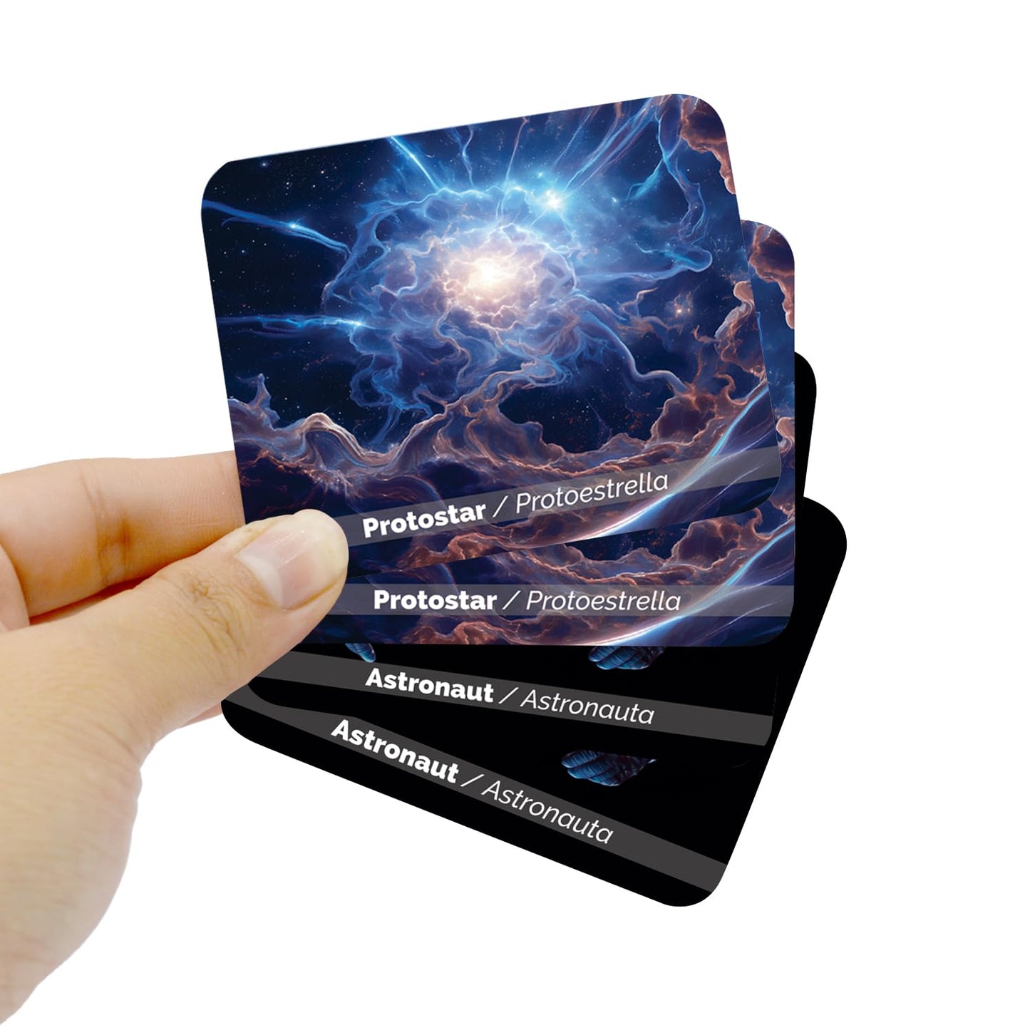 Menique Universe Memory Matching Game – 60 Cards (30 Pairs) – Bilingual Space Game with Planets, Stars & More – Educational for Kids and Adults