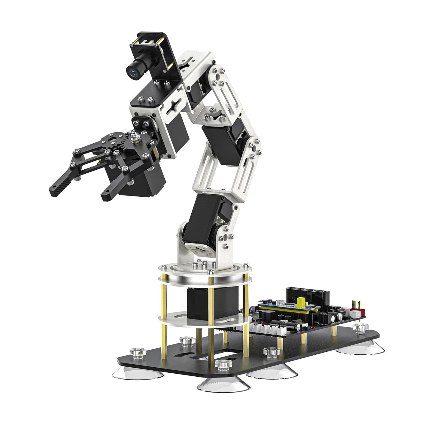 Yahboom ROS2 6DOF Robotic Arm Embodied Intelligence, 3D Spatial Recognition, Virtual Machine PC Control, AI Large Model Voice Module (Standard Kit)