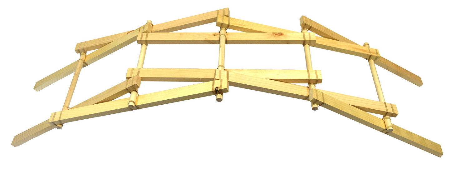 EISCO Leonardo Da Vinci Bridge Kit - STEM Learning - Explore Engineering Principles, Gravitational & Lateral Forces- Garage Physics