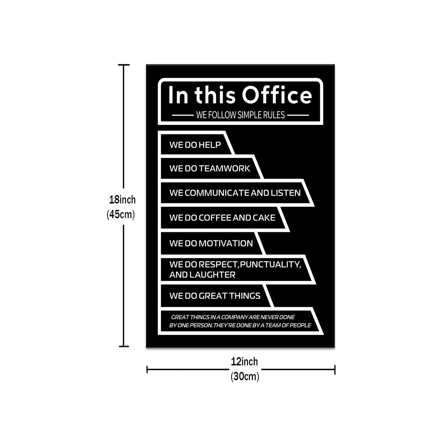 Inspirational Wall Art Home Decor In This Office Motivational Quotes Canvas Prints Inspiring Positive Picture Poster Artwork for Modern Office Workplace Hallway Stretched and Framed [12''Wx18''H]