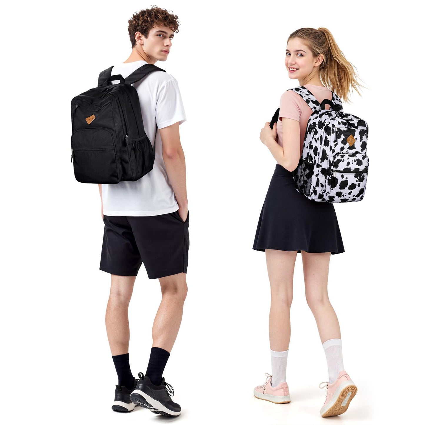 ZORFIN 26L Black Backpack for College, and Travel: Water Resistant Bookbag