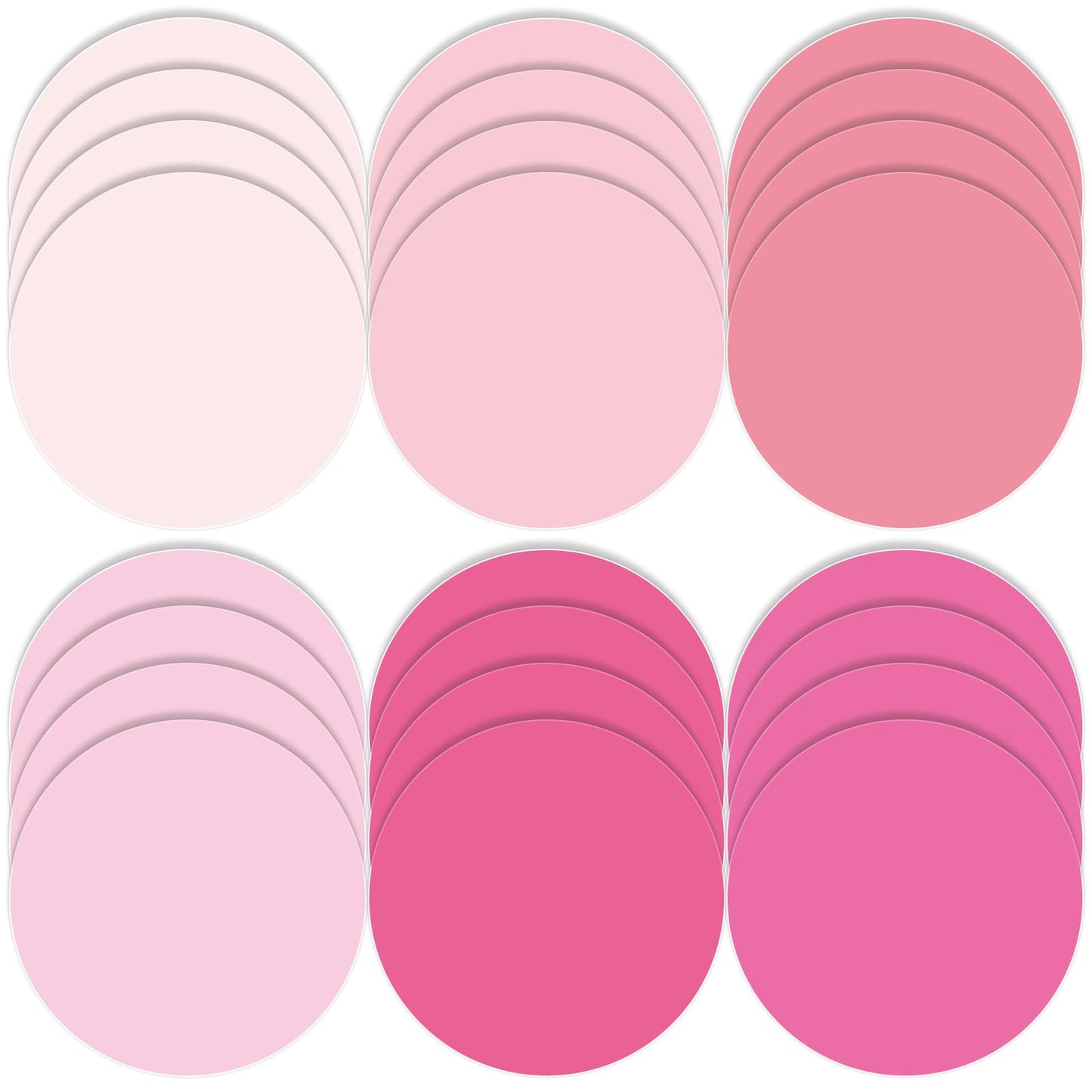 Lincia 24 Pack Colorful Dry Erase Dots Circles Spots for Classroom Table 10.5 Inch Removable Vinyl Desktop Stickers Spots Wall Decals for 100th Day of School Teacher Students Home (Pink Colors)