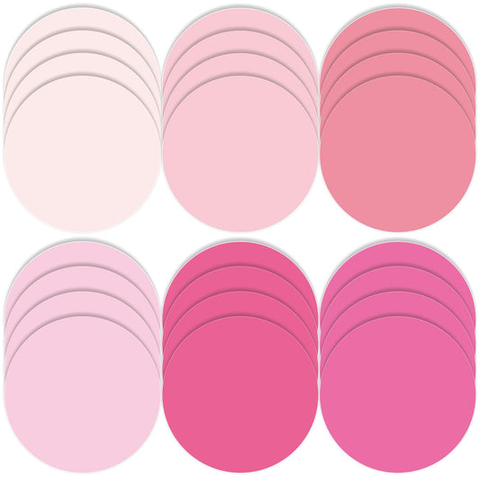 Lincia 24 Pack Colorful Dry Erase Dots Circles Spots for Classroom Table 10.5 Inch Removable Vinyl Desktop Stickers Spots Wall Decals for 100th Day of School Teacher Students Home (Pink Colors)