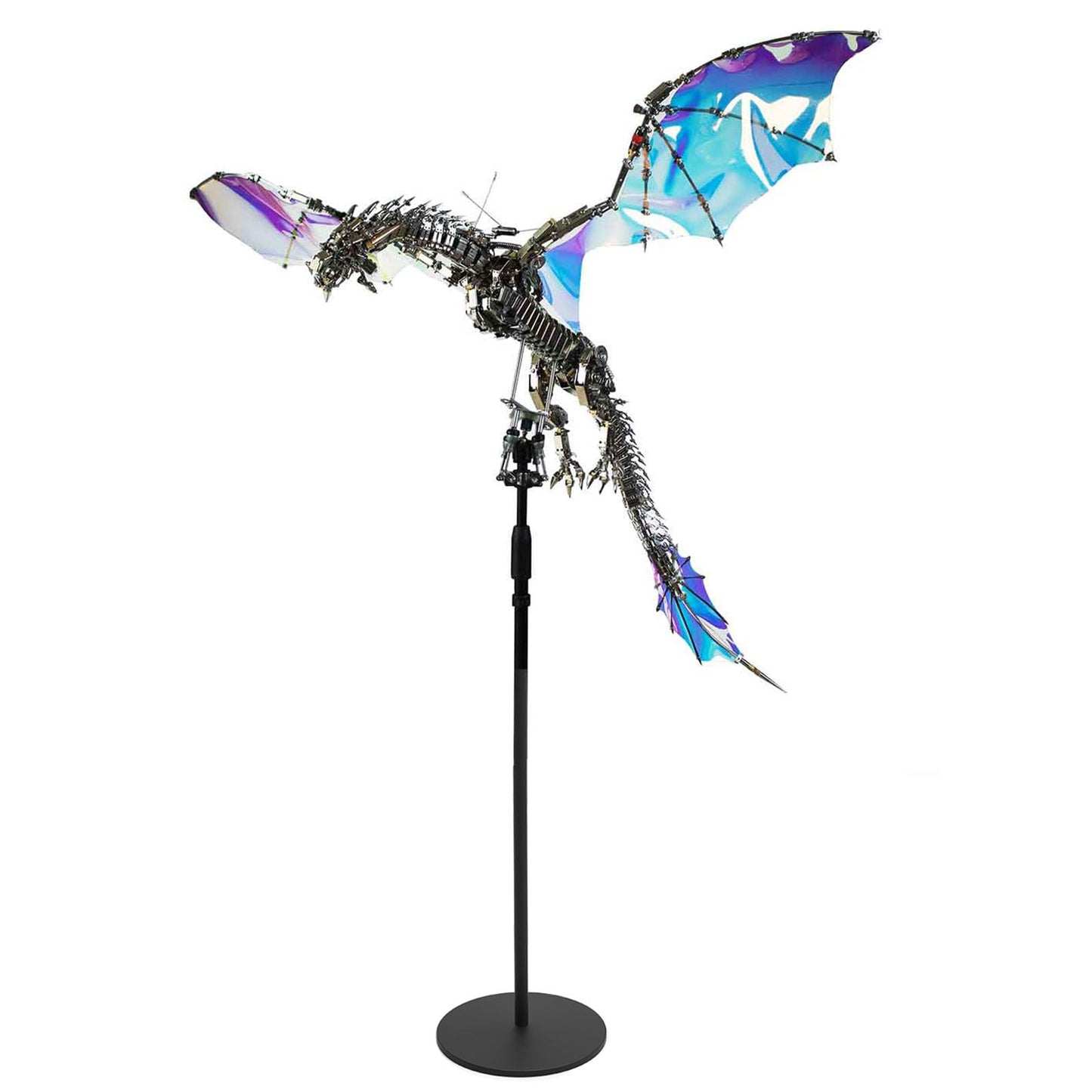 3D Metal Puzzle for Adults - Bloodthirsty Aurora Dragon Model Kit, 3000+ Pieces, 126cm Long - Mechanical DIY Assembly for Collectors