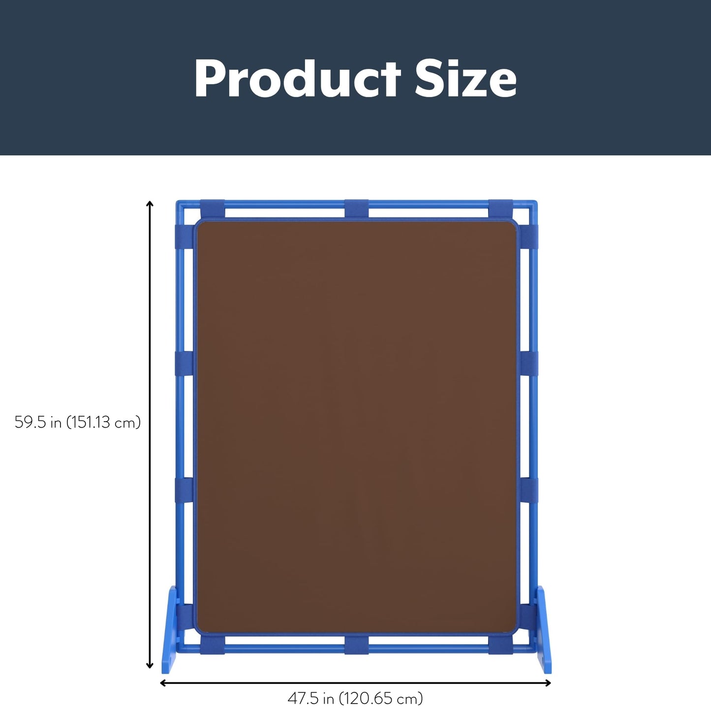 Children's Factory Big Screen PlayPanel, Kids Room Divider, Classroom Privacy Screen, Cantilever Feet Included, Walnut