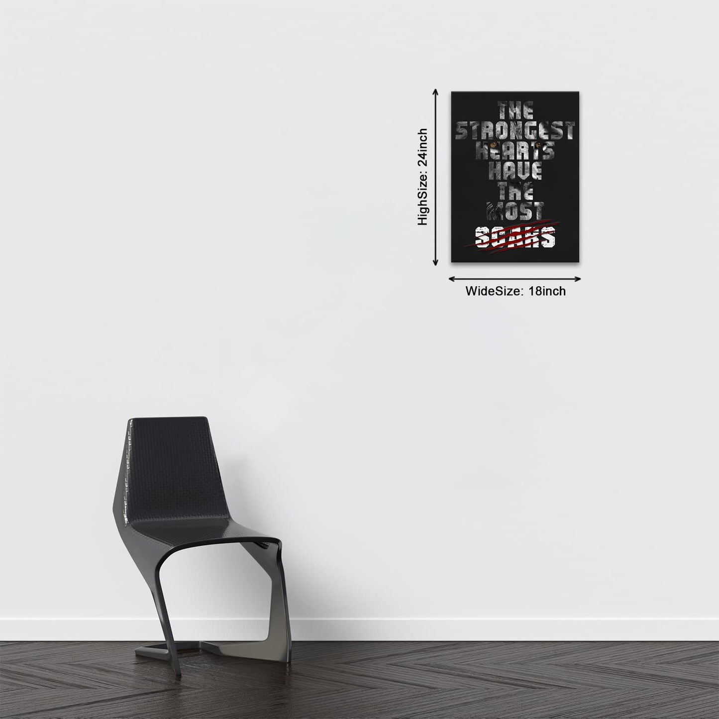 Wall Art Work-Creative Inspirational Canvas Prints, Painting Printing Art Canvas, Animal Print Motivational Wall Art Canvas, Suitable for Office, Hotel, Restaurant (Motivational-B3, 18x24 inches)