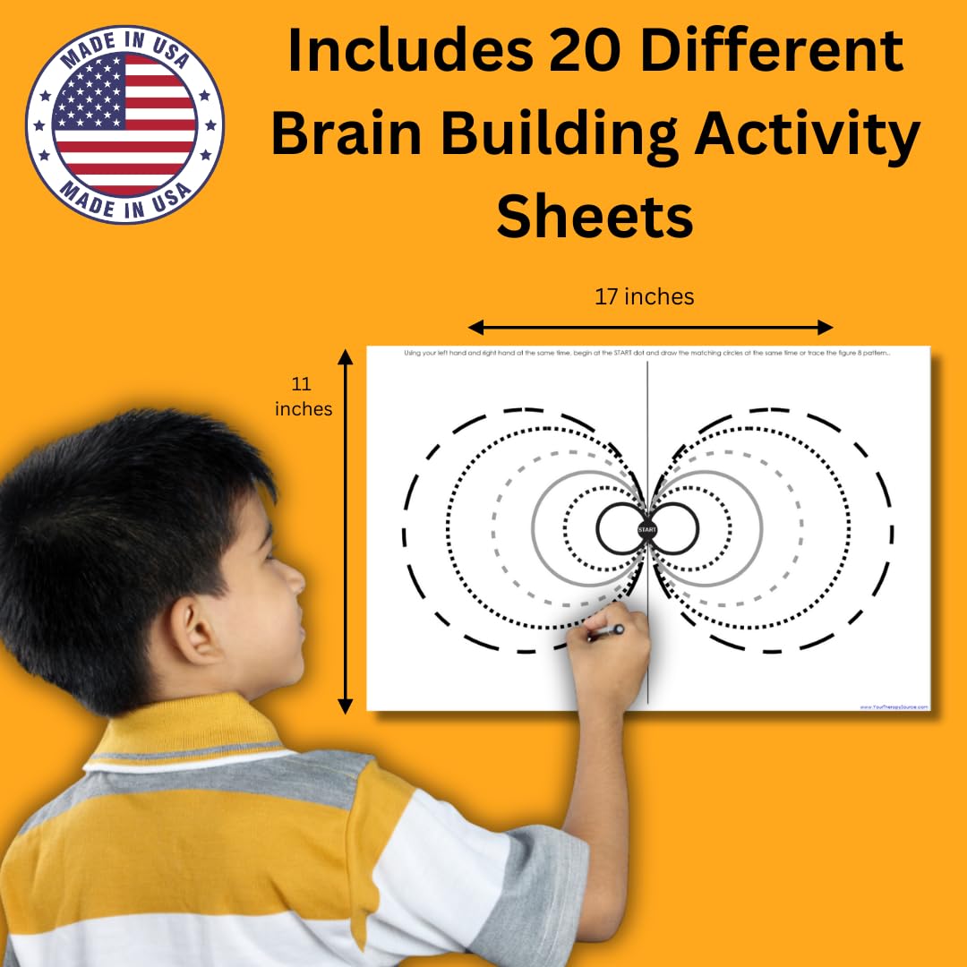 Building Brain Bridges Activity Mats - 20 Educational Worksheets ADHD Occupational Therapy Focus