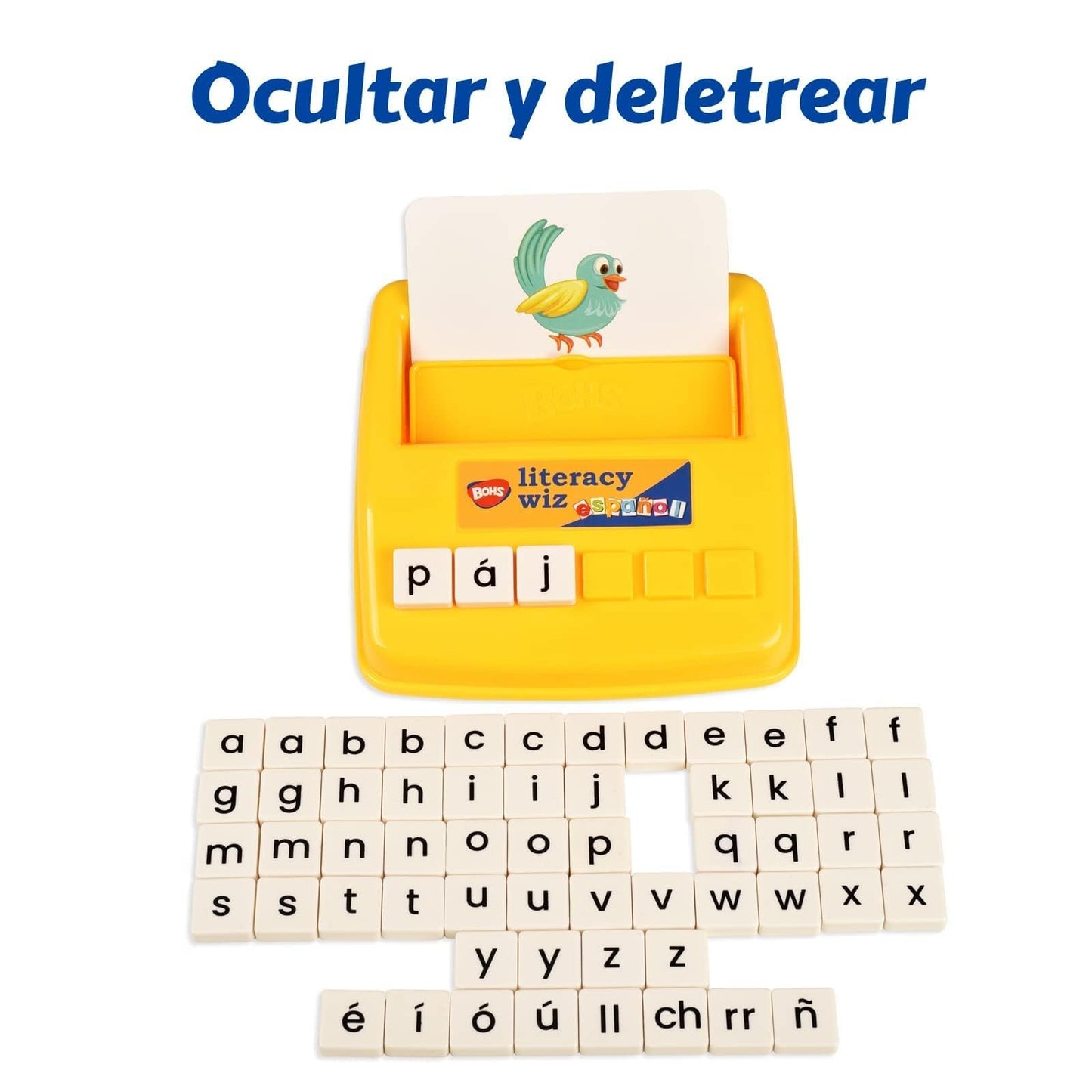 BOHS Spanish Literacy Wiz Fun Game - Espanol Lower Case 60 Flash Cards - Preschool Language Learning Educational Toys-Pack of 6